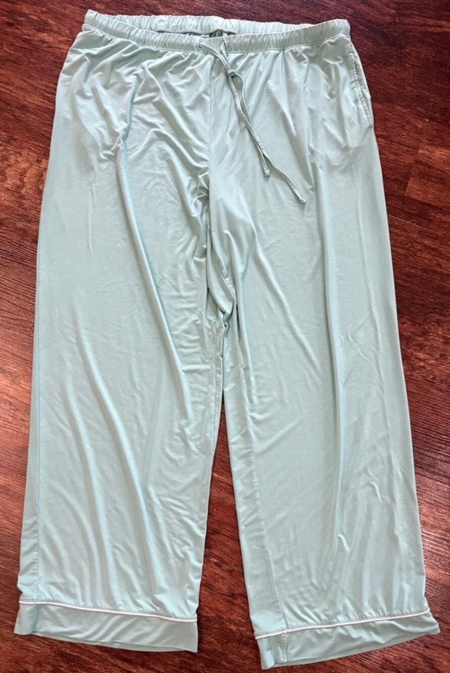 State of Day Mint Green Wide Leg Lounge Pants Size XL Bamboo/Tencel Modal Soft